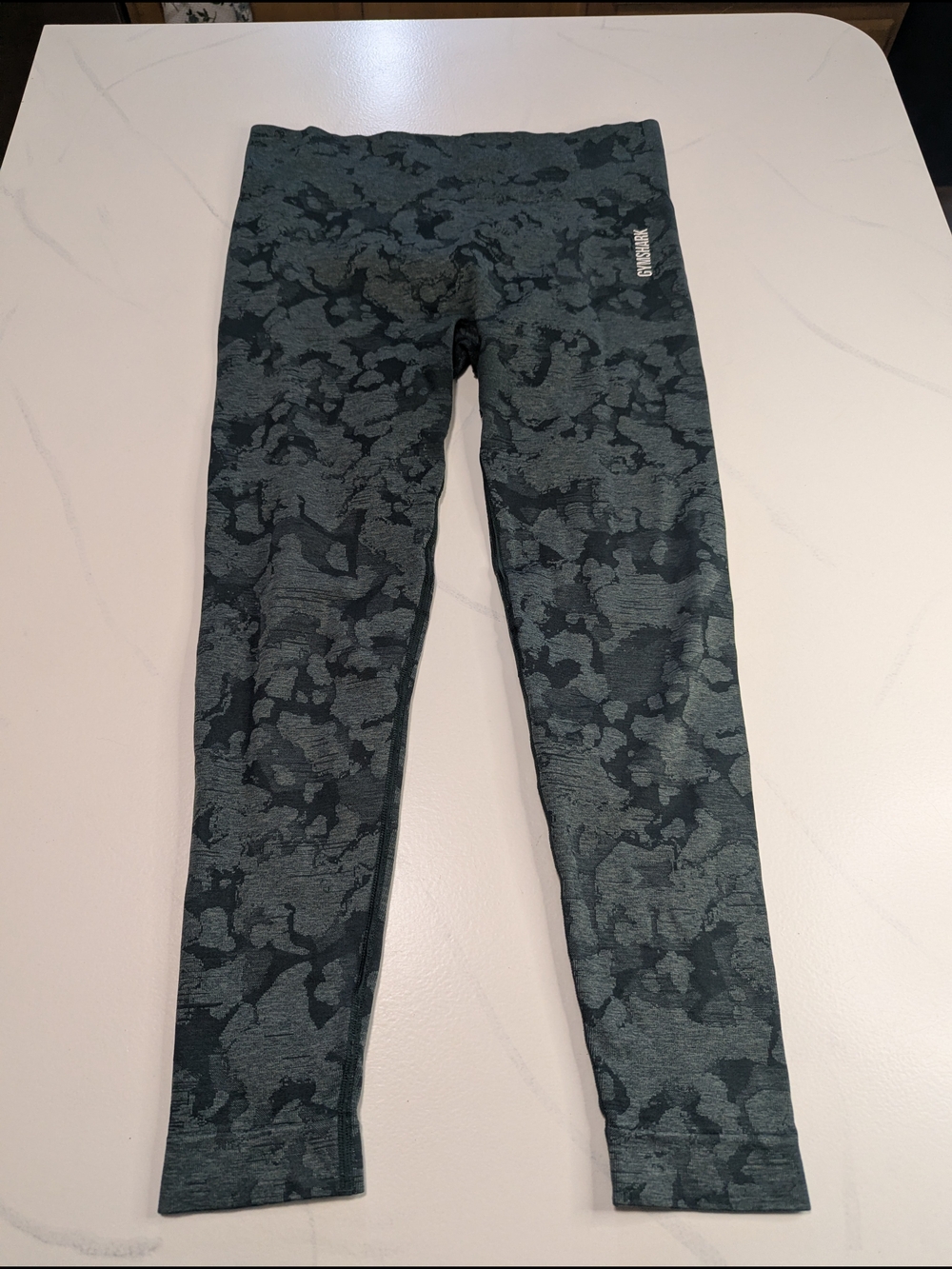 GYMSHARK Adapt Camo Seamless Leggings Green Womens Size XL Stretch